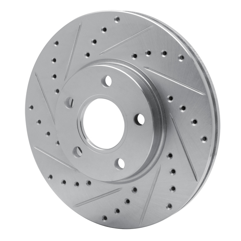 Ford Transit Connect Brake Rotor (1) - Front Left - R1 Concepts - Drilled & Slotted - Silver - `10-`13
